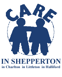 Care in Shepperton logo animation.