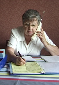 A volunteer duty officer takes a call to Care in Shepperton.